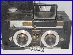 09J15 Rare Antique Camera Photo Monobloc 1920 Stereoscopic V. Liebe IN Paris