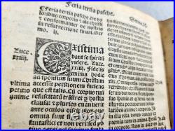 1518 SERMONS POST-INCUNABULA antique early 16th CENTURY original binding RARE