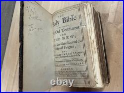 1714 HOLY BIBLE john baskett LONDON early edition RARE antique OLD