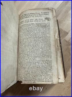 1714 HOLY BIBLE john baskett LONDON early edition RARE antique OLD