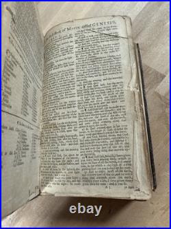 1714 HOLY BIBLE john baskett LONDON early edition RARE antique OLD