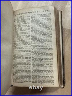 1714 HOLY BIBLE john baskett LONDON early edition RARE antique OLD