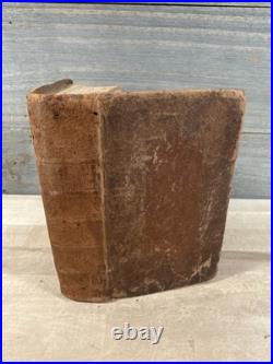 1811 HOLY BIBLE greenough and stebbins EARLY AMERICAN leather ANTIQUE old RARE