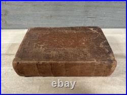 1811 HOLY BIBLE greenough and stebbins EARLY AMERICAN leather ANTIQUE old RARE
