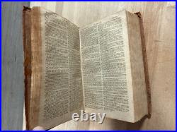 1811 HOLY BIBLE greenough and stebbins EARLY AMERICAN leather ANTIQUE old RARE