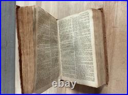1811 HOLY BIBLE greenough and stebbins EARLY AMERICAN leather ANTIQUE old RARE