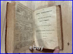 1811 HOLY BIBLE greenough and stebbins EARLY AMERICAN leather ANTIQUE old RARE