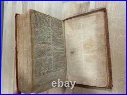 1811 HOLY BIBLE greenough and stebbins EARLY AMERICAN leather ANTIQUE old RARE