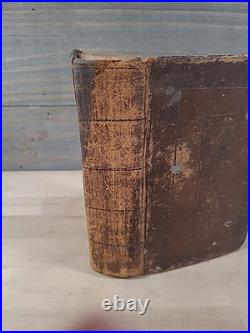 1815 HOLY BIBLE 1st American Stereoytpe RARE D&G Bruce LEATHER antique EARLY old