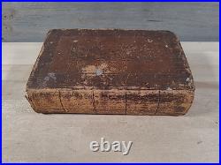 1815 HOLY BIBLE 1st American Stereoytpe RARE D&G Bruce LEATHER antique EARLY old