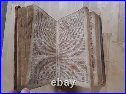 1815 HOLY BIBLE 1st American Stereoytpe RARE D&G Bruce LEATHER antique EARLY old