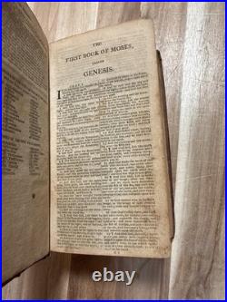 1816 HOLY BIBLE woodward EARLY AMERICAN rare ANTIQUE leather PHILADELPHIA old