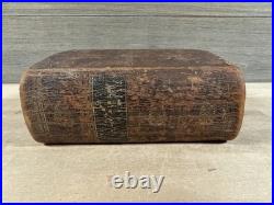 1828 HOLY BIBLE leather SILAS ANDRUS rare ANTIQUE old EARLY AMERICAN