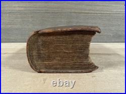 1828 HOLY BIBLE leather SILAS ANDRUS rare ANTIQUE old EARLY AMERICAN