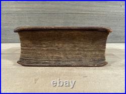 1828 HOLY BIBLE leather SILAS ANDRUS rare ANTIQUE old EARLY AMERICAN