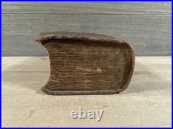 1828 HOLY BIBLE leather SILAS ANDRUS rare ANTIQUE old EARLY AMERICAN