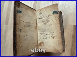 1828 HOLY BIBLE leather SILAS ANDRUS rare ANTIQUE old EARLY AMERICAN