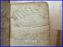 1828 HOLY BIBLE leather SILAS ANDRUS rare ANTIQUE old EARLY AMERICAN