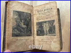1828 HOLY BIBLE leather SILAS ANDRUS rare ANTIQUE old EARLY AMERICAN