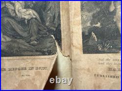 1828 HOLY BIBLE leather SILAS ANDRUS rare ANTIQUE old EARLY AMERICAN