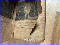 1828 HOLY BIBLE leather SILAS ANDRUS rare ANTIQUE old EARLY AMERICAN