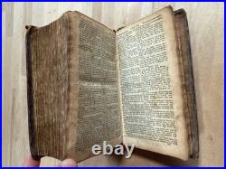 1828 HOLY BIBLE leather SILAS ANDRUS rare ANTIQUE old EARLY AMERICAN