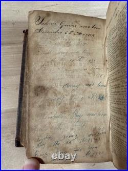 1828 HOLY BIBLE leather SILAS ANDRUS rare ANTIQUE old EARLY AMERICAN