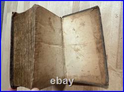 1828 HOLY BIBLE leather SILAS ANDRUS rare ANTIQUE old EARLY AMERICAN