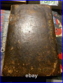 1837 HOLY BIBLE leather SILAS ANDRUS rare ANTIQUE old EARLY AMERICAN