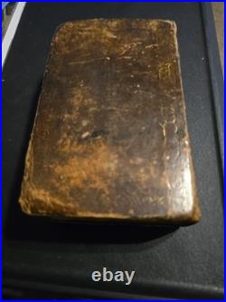 1837 HOLY BIBLE leather SILAS ANDRUS rare ANTIQUE old EARLY AMERICAN