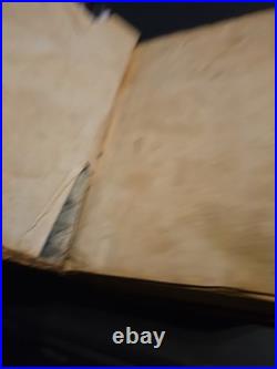1837 HOLY BIBLE leather SILAS ANDRUS rare ANTIQUE old EARLY AMERICAN