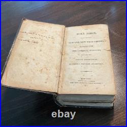 1843 Holy Bible Early for the American Bible Society Rare Antique D. Fanshaw