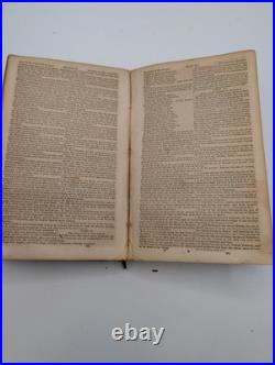 1843 Holy Bible Early for the American Bible Society Rare Antique D. Fanshaw