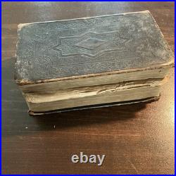 1843 Holy Bible Early for the American Bible Society Rare Antique D. Fanshaw