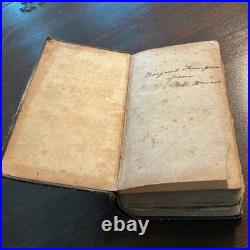 1843 Holy Bible Early for the American Bible Society Rare Antique D. Fanshaw