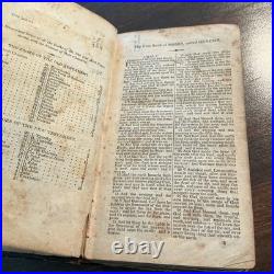 1843 Holy Bible Early for the American Bible Society Rare Antique D. Fanshaw