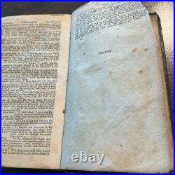 1843 Holy Bible Early for the American Bible Society Rare Antique D. Fanshaw