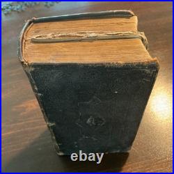 1843 Holy Bible Early for the American Bible Society Rare Antique D. Fanshaw