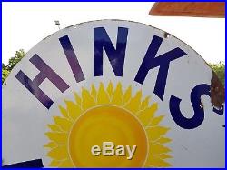 1880s Antique Early Extremely Rare Victorian Hinks Lamps Enamel Sign England