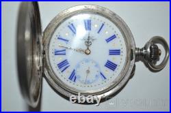 1899 Rare Antique Pavel Bure Pocket Watch-Early No. 14578, Swiss Silver 0.875