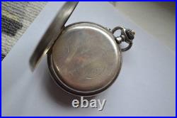 1899 Rare Antique Pavel Bure Pocket Watch-Early No. 14578, Swiss Silver 0.875