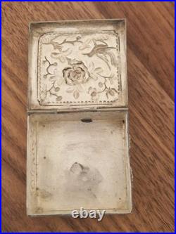 18th-19th Century Decorated Chinese Silver Box RARE EARLY