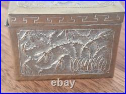 18th-19th Century Decorated Chinese Silver Box RARE EARLY