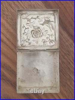 18th-19th Century Decorated Chinese Silver Box RARE EARLY