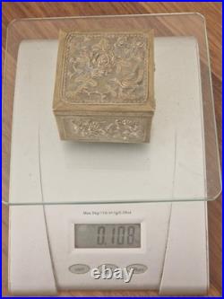 18th-19th Century Decorated Chinese Silver Box RARE EARLY