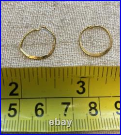 18th-early 19th Antique Sailor Earrings 18k/24k Gold London Conn. Rare