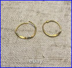 18th-early 19th Antique Sailor Earrings 18k/24k Gold London Conn. Rare