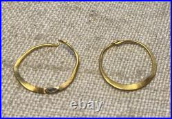 18th-early 19th Antique Sailor Earrings 18k/24k Gold London Conn. Rare