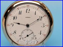 1904 Antique EARLY OMEGA 14k GF Pocket Watch 17j 12s Gorgeous! Rare RUNNING