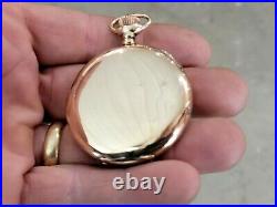 1904 Antique EARLY OMEGA 14k GF Pocket Watch 17j 12s Gorgeous! Rare RUNNING